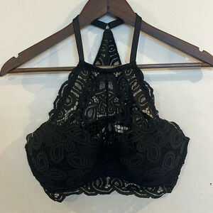 Victoria’s Secret PINK High Neck Lace Push Up Bra - Size Large